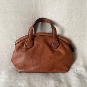 FLOTO Italian Leather Too Handle Mini Purse Handbag-Made in Italy